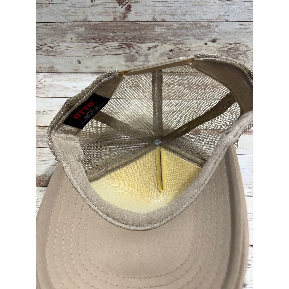 Otto "Trophy Wife" "Mama" Trucker Hat Patches Adjustable Snap Back O/S Tan NWOT - Picture 4 of 4